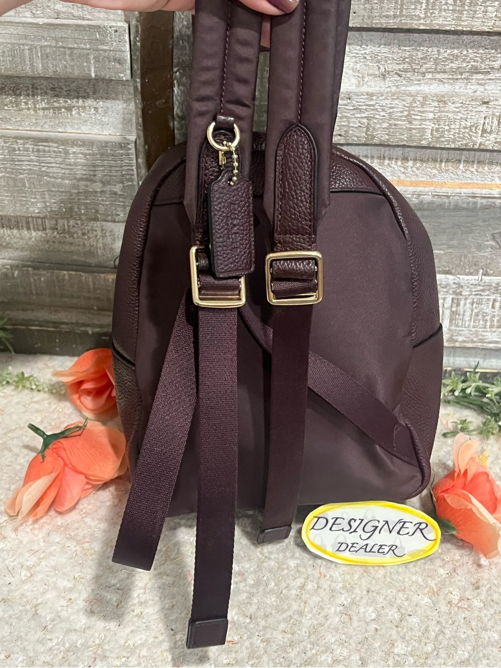 COACH Charlie Mini Leather Backpack Dark Burgundy EUC! 38263 - Picture 5 of 11